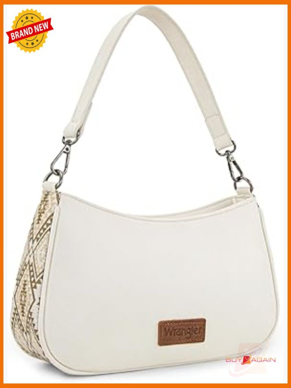 Wrangler Aztec Hobo Shoulder Bag Crossbody Purse with Detachable Strap